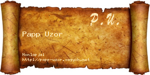Papp Uzor névjegykártya